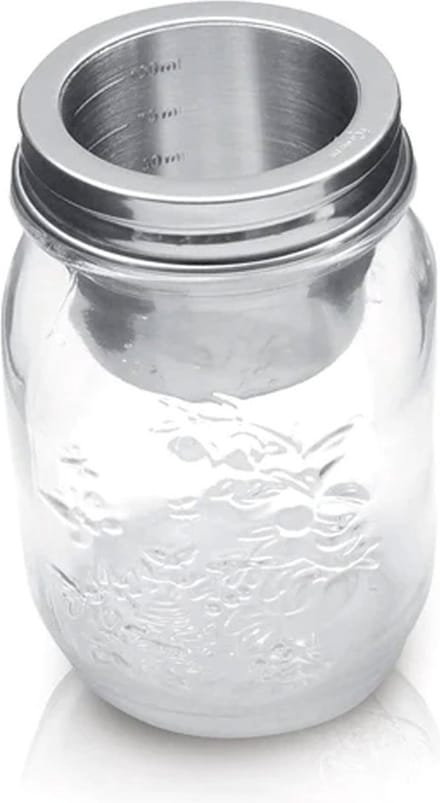 HappyTappi - Maatbekerdeksel - RVS - Inclusief Bormioli pot - 500 ml