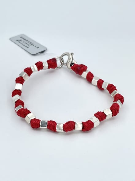 Spadarella Gioielli - SPBR293 - Armband - 925 Zilver - 4 mm - Red 504 - 17 Cm