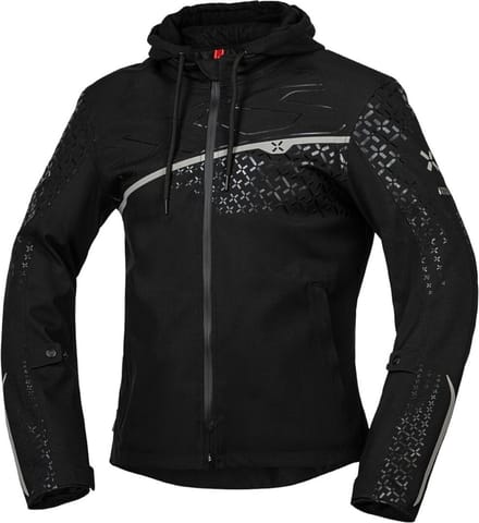 IXS Rapid-STX 1.0 Waterdichte Zwart Textiele Motorjas - Jas
