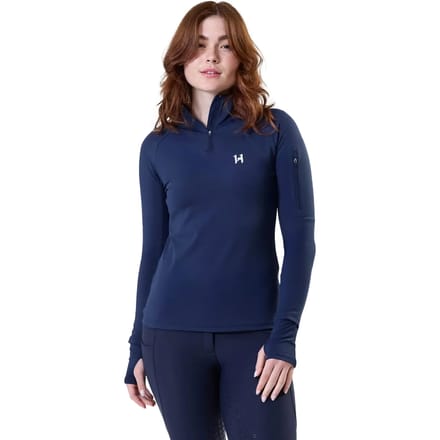 Ritssluiting paardrijdshirt voor dames Horseware Stride
