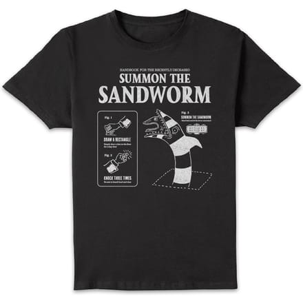 Beetlejuice Sandworm Instructional Unisex T-Shirt - Black - S