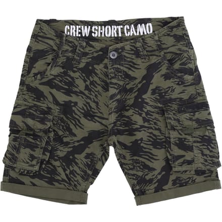Heren Crew Short Camo Brushstroke Green