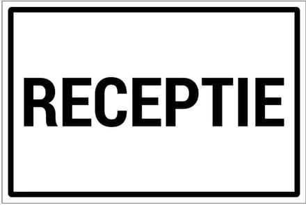 Receptie bord | gecoat dibond materiaal | 30 x 20 cm