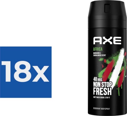 Axe - Deodorant - Spray - Africa - 150ml x 18