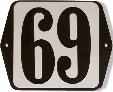 Huisnummer standaard nummer 69