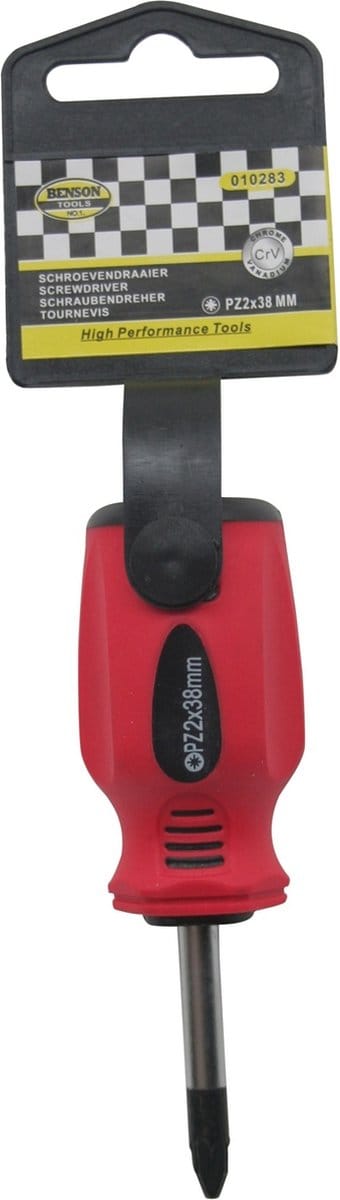 Benson Schroevendraaier PZ2x38mm kruiskop Stubby 010283-