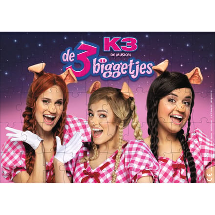 Studio 100 K3 De 3 Biggetjes puzzel 50 stukjes Kinderpuzzels