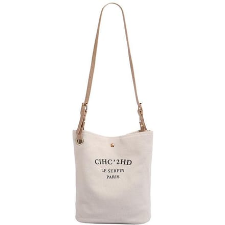 Tas Casual Bucket Tote Canvas Tas Mode Schoudertas Crossbodytas white