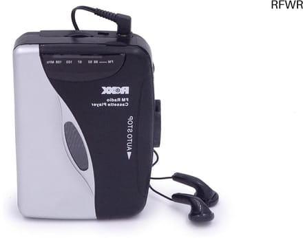 RFWR® Draagbare Cassettespeler met FM Radio en Hoofdtelefoon