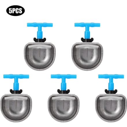 5 stuks RVS Automatische Konijnendrinker Nippel Drinkbak Waterbak Boerderijaccessoire Grote Bak gray