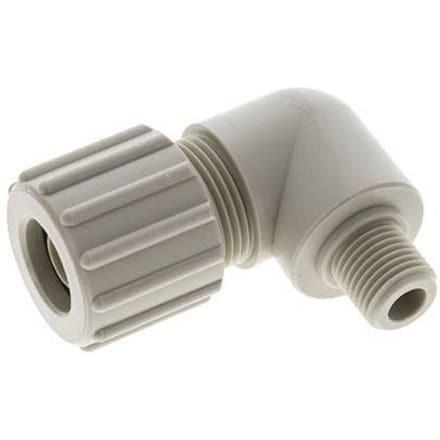15x9mm & G1/4'' PP L-Vorm Knelfitting Buitendraad 10bar Kunststof en Polyamide