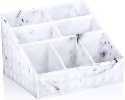 Edco Make-up organizer/opberger - 15 x 12 x 10 cm - marmer look