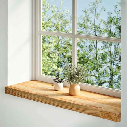 vidaXL - Vensterbanken - 2 - st - 90x30x2 - cm - massief - eikenhout - lichtbruin