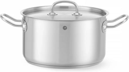 HENDI Kookpan middel – met deksel – 6L – inductiegeschikt – koelblijvende handgrepen