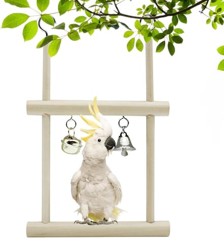 Vogel Speelgoed Set - Kooi Accessoires - Stimuleert Natuurlijk Gedrag - Met Geluid En Bel