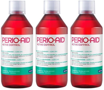 3x Perio Aid Active Control 0,05% - mondspoelmiddel - 500ml