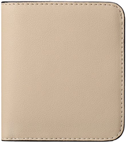 longziming -Dames Mini Portemonnee van Echt Leer – Compact Bifold Ontwerp met ID-venster – Modern & Praktisch – Khaki