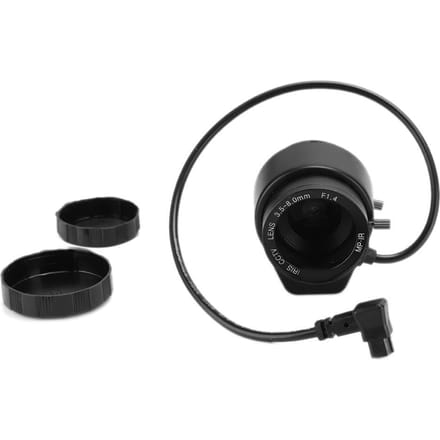 Objectif CCTV HD 720P à Focale 3,5-8 mm Monture CS à Ouverture Automatique pour Caméra de Sécurité de Surveillance black