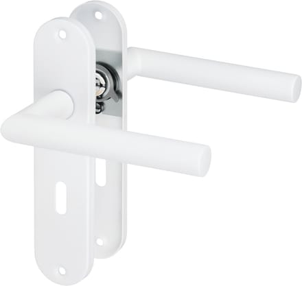 Calzio - Deurklink Wit Sleutelgat - Kort Rond Schild