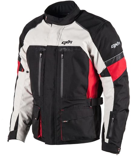 DXR Motorjas - Roadtrip - Zwart Lichtgrijs Rood - M