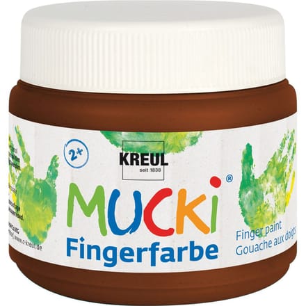 MUCKI Vingerverf, 150 ml - Bruin