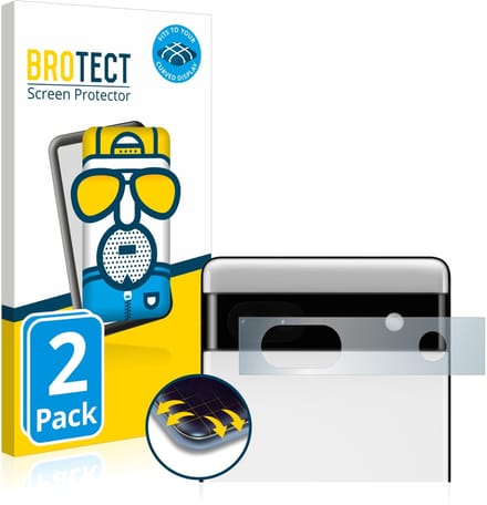 BROTECT - Screenprotector voor Google Pixel 6a (ALLEEN Camera Lens) - Folie Beschermfolie matte volledig dekking 2 Stuks