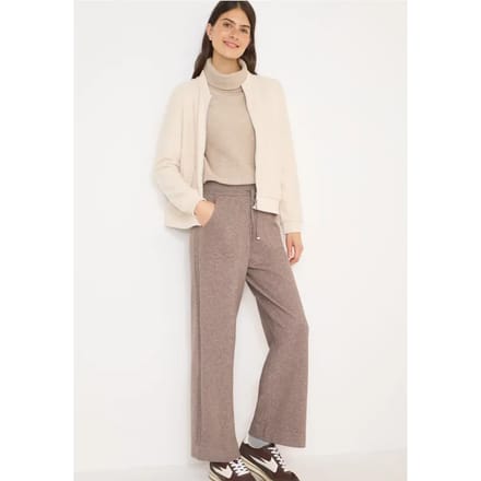 Gebreide broek met wijde pijpen