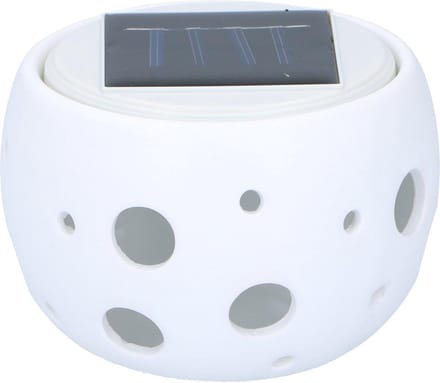 Tuinlamp – verandert van kleur - LED – Keramiek – Solar - 10x7cm