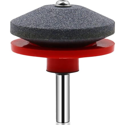 Affûteur de lame de tondeuse à gazon, affûteur universel, meule en pierre pour perceuse électrique, perceuse à main 1/4 rouge
