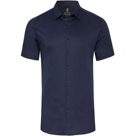 Desoto Overhemd Uni Short Sleeve Piqué Kent Collar Navy / male