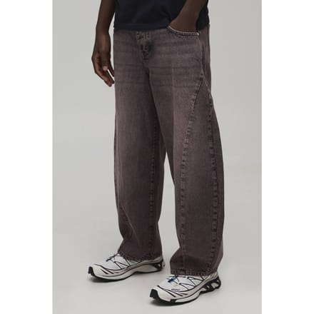 Gewassen Overdye Barrel Leg Jeans | Pink | Size 32R
