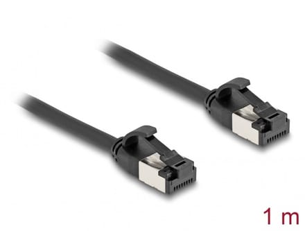 Delock RJ45 Cable plug to plug Cat.8.1 flexible 1 m black