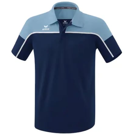 Erima Change Polo Heren - Wit / Faded Denim / New Navy | Maat: M