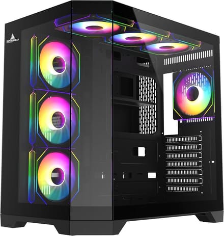 PC Gaming Behuizing - Computerkast ATX - Componenten Beschermen - Drieweg Gehard Glas - 418 x 41 x 28 cm