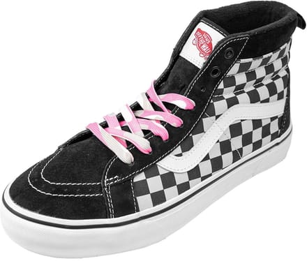 Platte Sneakerveters Lengte: 100cm - roze wit kleur verloop - Pimp je sneakers met onze veters!