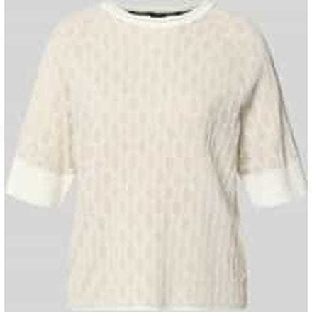 relaxed fit blouse van viscosemix met all-over logodetail