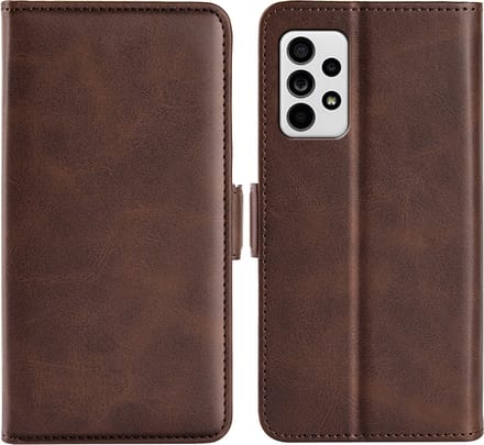MobyDefend Hoesje - Geschikt voor Samsung Galaxy A53 - Luxe Wallet Book Case (Sluiting Zijkant) - Bruin