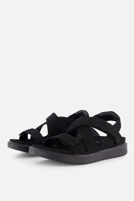 Ecco Soft Sandalen zwart Leer - Maat 38
