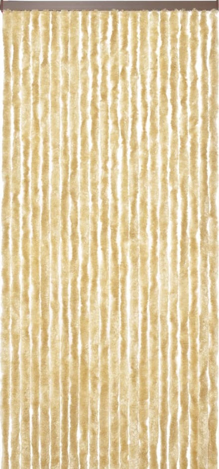 Vliegengordijn-kattenstaart- 90x220cm beige uni in doos