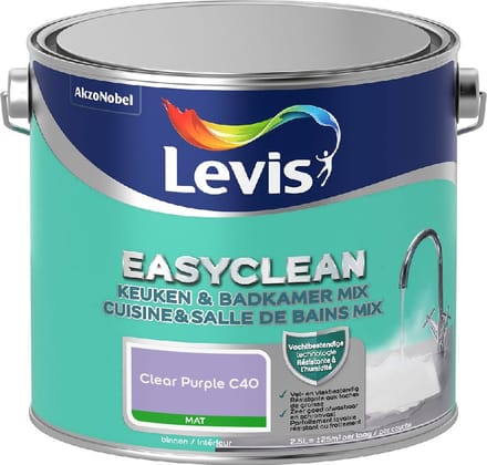 Levis - Easyclean Keuken & Badkamer Mix - Clear Purple C40 - Mengverf - 2,5 L