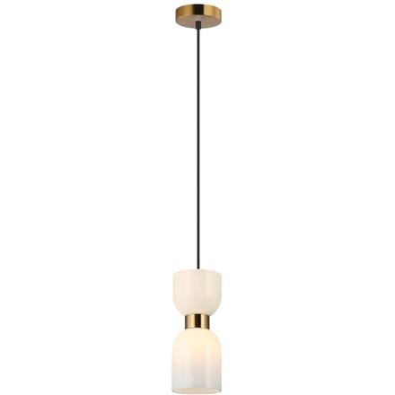 Viokef Memory hanglamp, glas, brons/wit