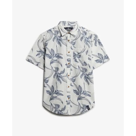 Superdry Vintage Loom Overhemd Met Korte Mouwen Wit S Man