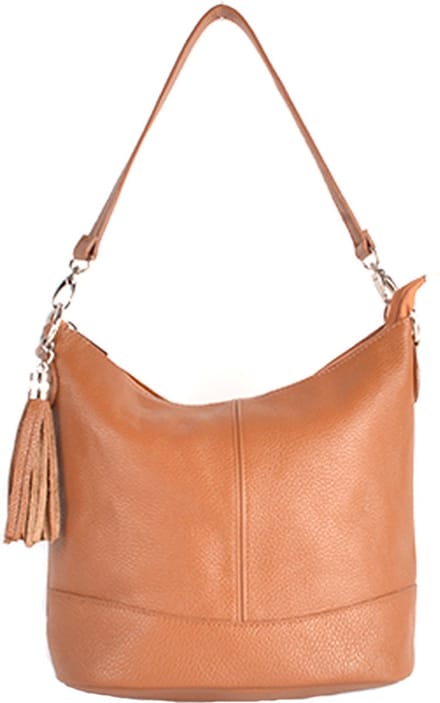 Giuliano lederen schoudertas Inaya - Bruin - Dames - Made in Italy