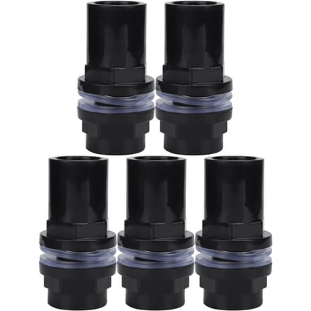 5 stuks/set PVC Aquarium Waterpijp Koppeling Rechte Buis Connector Aquarium Accessoires(25 mm) black