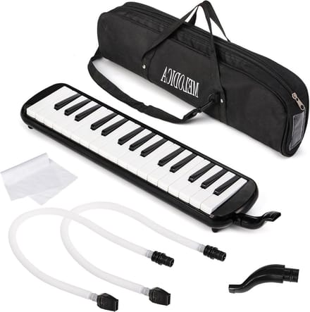 32 Toetsen Melodica met Mondstukken en Draagtas
