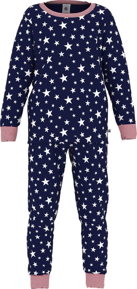 Petit Bateau Kinderpyjama van fleece met sterrenprint