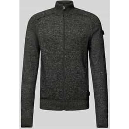 Gebreid jack met labelpatch