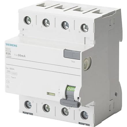 Siemens 5SV33446 5SV3344-6 Aardlekschakelaar A 4-polig 40 A 0.03 A 400 V