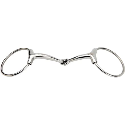 Mors 2 ringen voor paard met beweeglijk scharnier roestvrij staal HORKA Plus