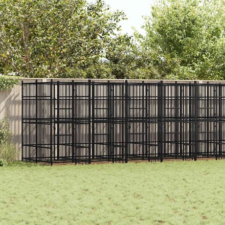 vidaXL - Hondenkennel - 16,59 - m² - staal